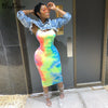 Vestido Midi Rainbow com alcinha